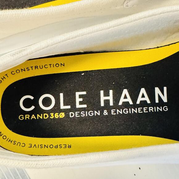 Cole Haan Shoes Womens 9 White Canvas Penny Loafers Grand 360 Slip On NEW - Picture 9 of 10